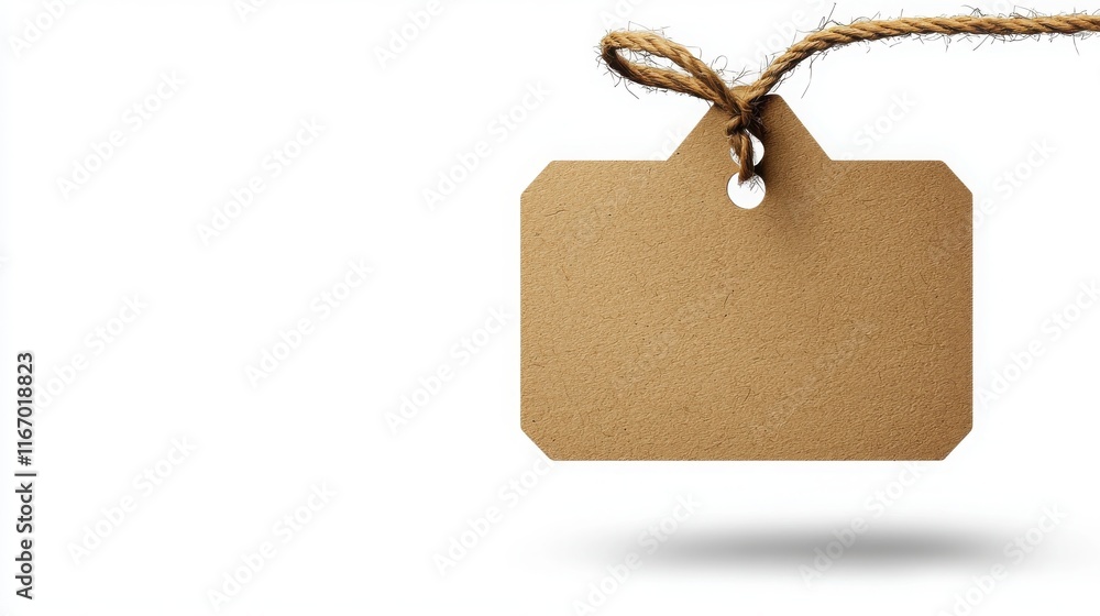 Aufkleber rustic retail tag design creative workshop textured paper minimalistic setting close-up perspective 