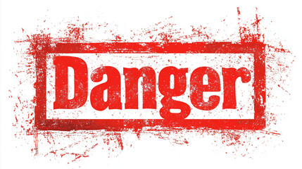 The word "danger" written in red ink on a white background