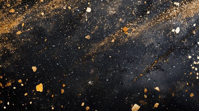 Marbre en pierre noire avec des paillettes d'or viens. Id&Atilde;&fnof;&Acirc;&copy;al comme fond d'&Atilde;&fnof;&Acirc;&copy;cran.