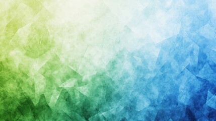 Obraz premium Abstract background with green, blue, and white gradient polygonal texture.