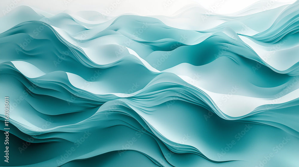 Poster Futuristic flowing wave design emphasizing fluidity and data movement. Perfect for modern presentations and digital branding.

