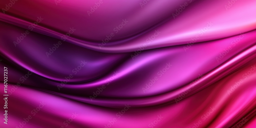 Poster soft fabric in deep shades of purple and pink flows gracefully, creating an elegant and dynamic text