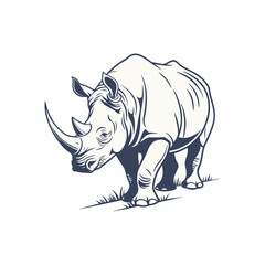 Rhinoceros vector art and illustration