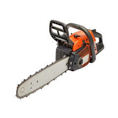 Fototapeta premium Chainsaw isolated on a PNG transparent background