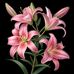 pink lily flower