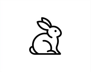 Rabbit logo design icon symbol vector illustration