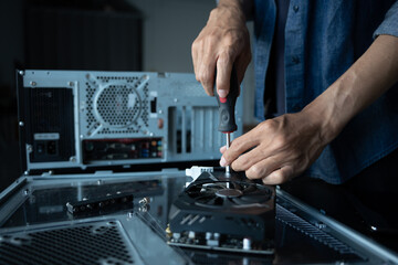 IT Engineer installing Hardware Equipment Development Facility Engineer  Maintenance computer...