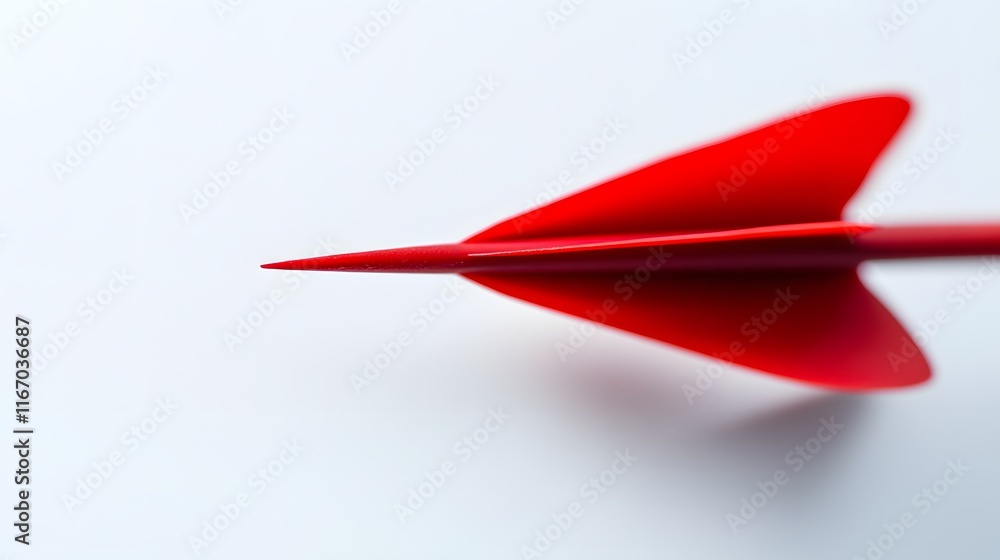 Poster a red dart points towards the horizon