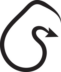 Arrow outline speed 1