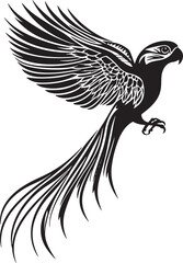 Fototapeta premium Hen bird silhouette vector image 