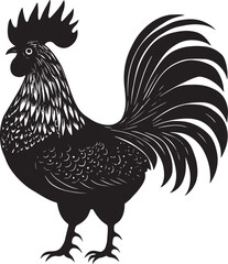 Hen bird silhouette vector image 