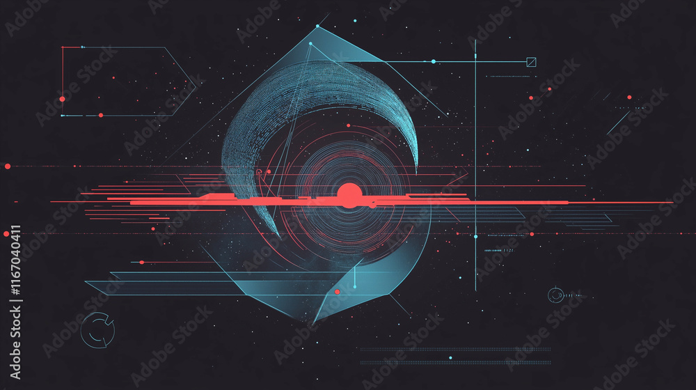 Poster a futuristic abstract technology backdrop featuring digital waves, glowing lines, and interconnected