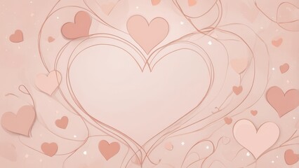 Romantic Hearts Background 