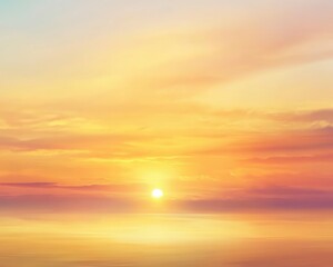 Obraz premium Abstract blurred background with beautiful sunset light, yellow and orange colors, blurred sky, blurred nature background with bokeh effect. Blurred gradient background vector template design element.