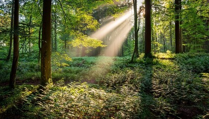 Naklejka premium morning in the forest