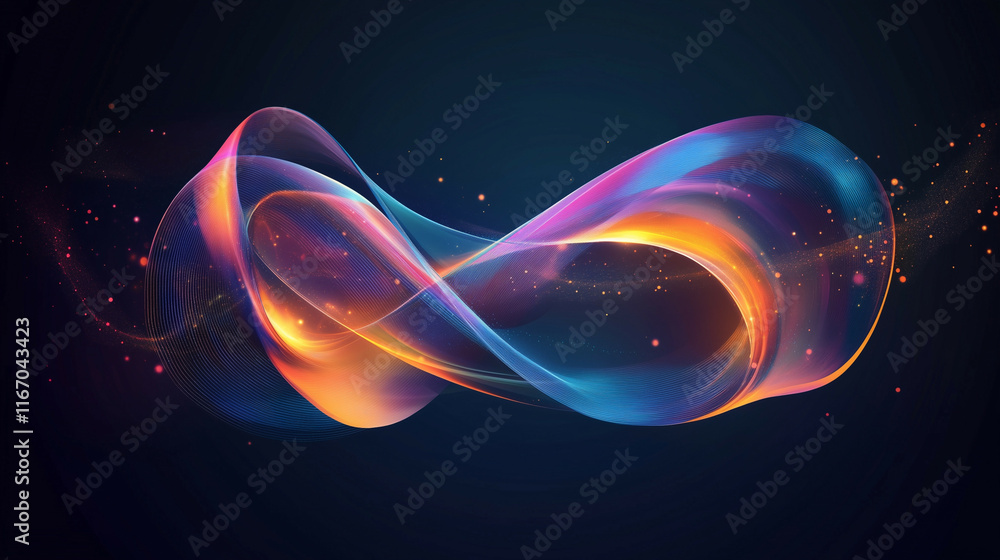 Poster a mesmerizing abstract technology design featuring glowing neon grids and flowing data streams, crea