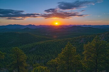 Obraz premium Aerial view of a dense tropical rainforest in the morning with fog and clouds on the mountain top, on a sunny day. Aerial photograph from a drone. High-resolution photography.