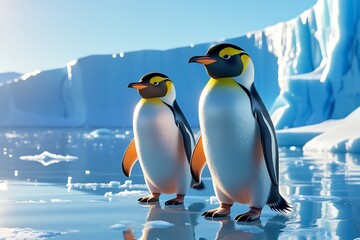 Embark on an awe-inspiring adventure through stunning landscapes of Antarctica, where adorable penguins navigate icy cliffs, pure white scenery enchants your soul, and resilient bond of survival 