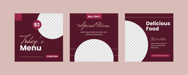 Food social media post design