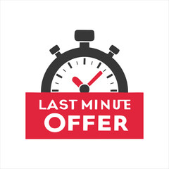 Last Minute Offer Watch flat vector design