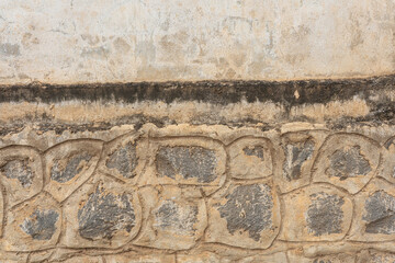 Rustic Stone Wall Texture Beige Brown Grey Aged Concrete Background