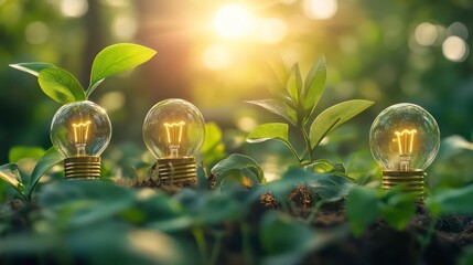 Innovative environmental investment concept. the new green deal in photography showcase