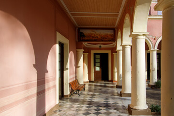 corridor of the building