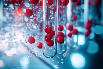 Advanced dna genome sequencing for blood cells and virus cure in medical research hologram