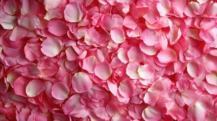 Obraz premium Vibrant Pink Peony Petals Spread Elegantly on a Soft Surface Suitable for Floral Designs and Romantic Themes