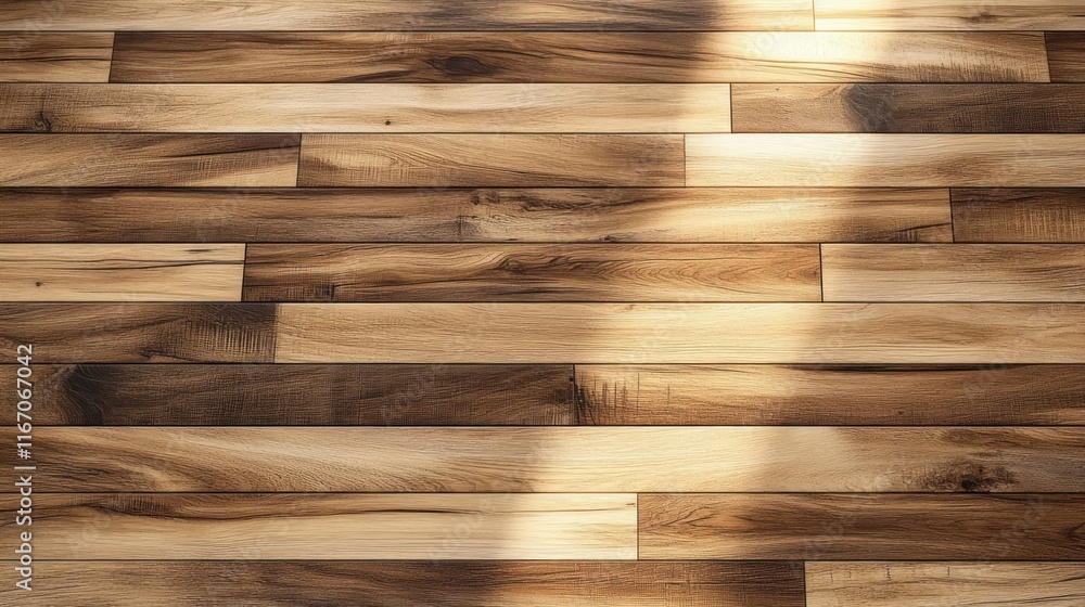 Poster close-up view of wooden floor texture with intricate grain patterns in hyper-realism style