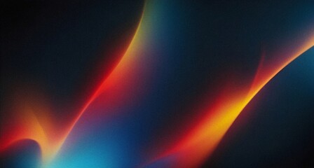 Fototapeta premium vibrant and colorful light waves dance across a dark background, creating a nostalgic and visually striking scene. The grainy texture adds a retro feel, evoking memories of old-school visuals