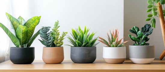 Lifelike artificial plants in modern pots enhancing home or office decor with a touch of nature's beauty throughout the year