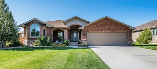Elegant renovated luxury home featuring expansive landscaping, modern garage, inviting front entrance, and serene outdoor living spaces.