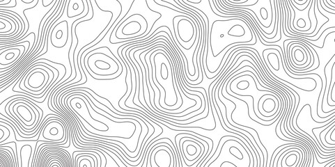 Abstract topographic contours map background. Panorama view gradient multicolor wave curve lines banner background design.