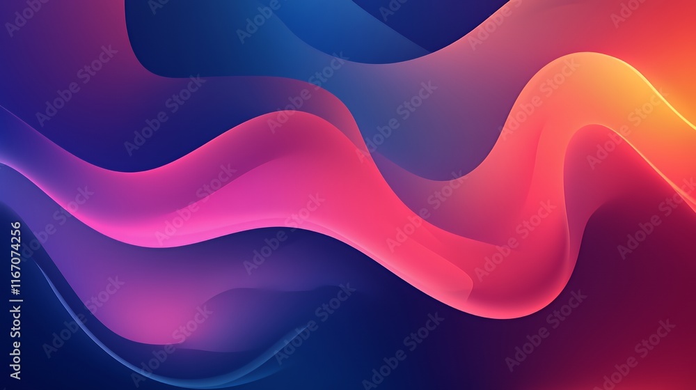 Poster abstract colorful wave background design