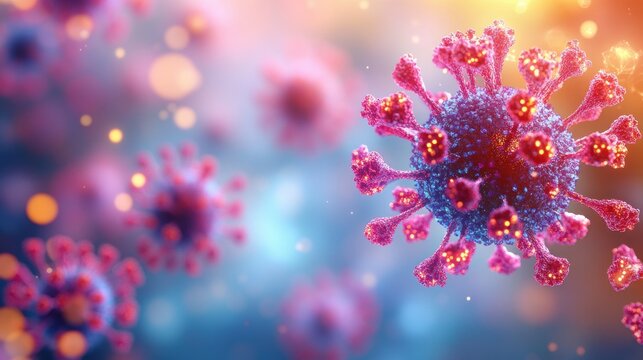 Human Papillomavirus HPV Structure Close-Up Science Illustration of Cervical Cancer Concepts