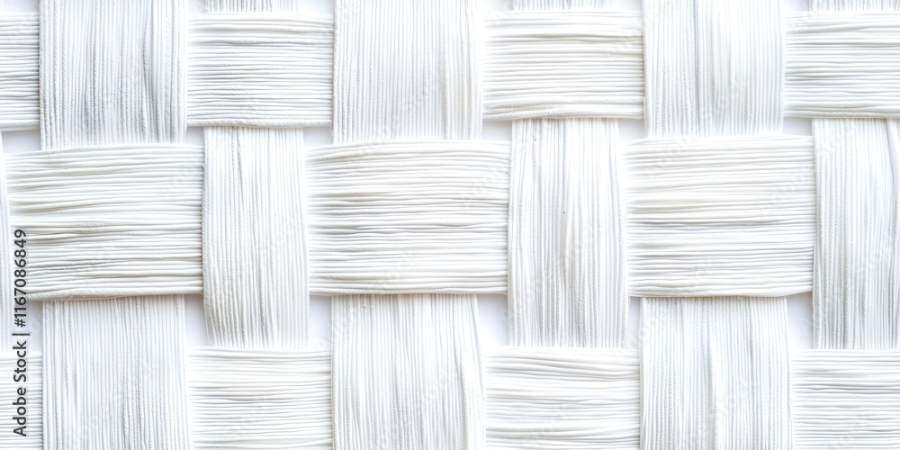 Poster white woven fabric with a pattern of white lines