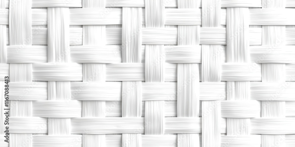 Poster white woven fabric with a pattern of lines