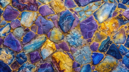 Colorful Mosaic of Natural Gemstones and Minerals