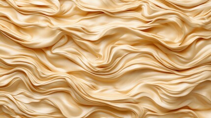 Fototapeta premium Luxurious Golden Silk Fabric with Soft Waves and Elegant Texture