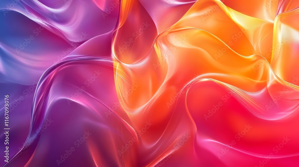 Aufkleber color gradient background design. abstract geometric background with liquid shapes. cool background 