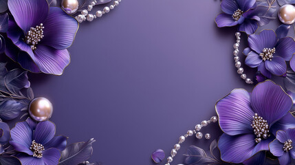 Gorgeous background wallpaper of purple flower pearls