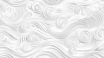 seamless pattern white waves