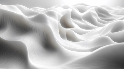 Obraz premium Abstract White Undulating Landscape Forms Design