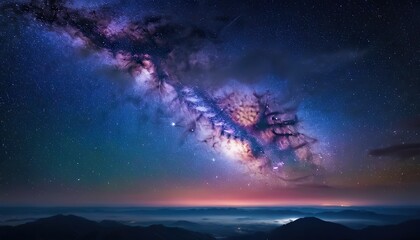 Fototapeta premium Photo backgrounds night sky with stars and clouds S4