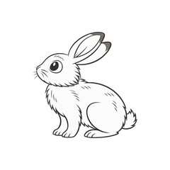Cute hare or rabbit vector 