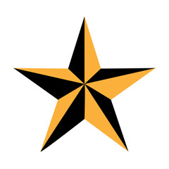 gold star on white background