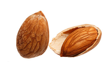 almond isolated on white background PNG.AI GENERATED