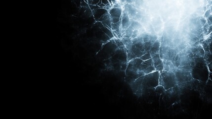 Light fractal patterns on a black background. digital abstract art and technology visuals