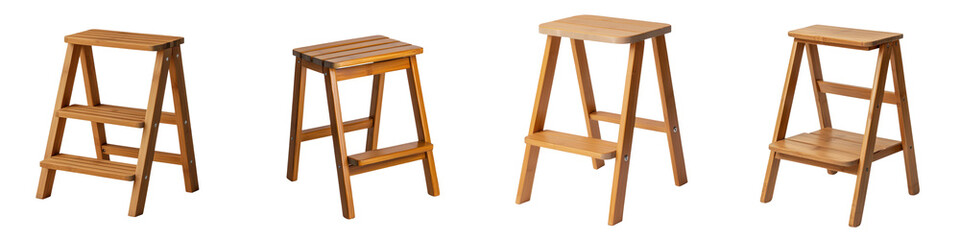 Wooden Step Ladder   Versatile Household Tool for Home DIY and Renovation Tasks